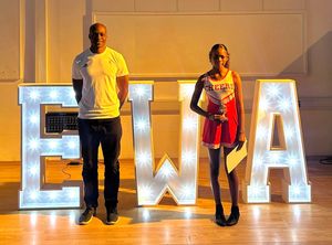 Anashe Mbedabolawe - Dancer of the Year in the  7 and 8 category, with James Dasaolu.