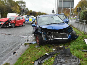 Supporting image for story: Two taken to hospital after crash shuts Birmingham New Road
