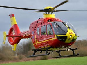 Supporting image for story: Air ambulance at scene of M6 lorry and car crash as traffic stopped 