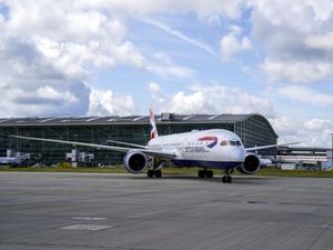 A British Airways Boeing plane at Heathrow airport