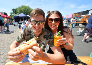 Enjoying the Food and Drink festival at The Bonded Warehouse, Stourbridge, Harry Hipkiss, and Sophie Clewes, both of Stourbridge