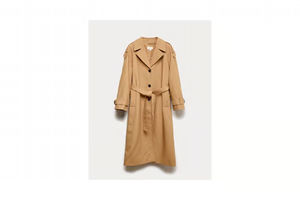 M&S Cotton Rich Belted Longline Trench Coat 