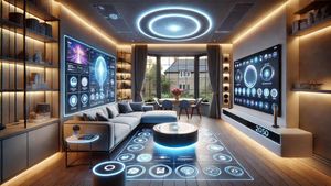 Living room - Interactive projections will transform how we entertain & relax in our homes (pictured)