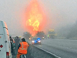 Supporting image for story: Drivers caught up in M6 lorry fire