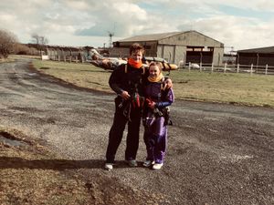 Supporting image for story: Powys couple take leap for two charities