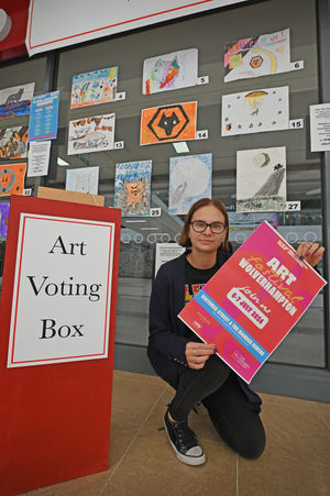 The 'Walking with Wolves' art pieces will be on show for all to see and vote for. Pictured one of the event organisers Paulina Kaczmarek