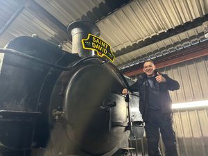Llangollen Railway Volunteer Paul Evans has made the special head board.