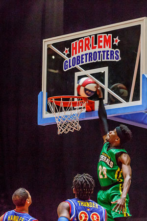The Harlem Globetrotters in Birmingham. Credit: Chris Bowley