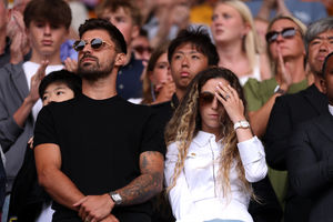 Former Wolves midfielder Ruben Neves was present alongside Jota's widow Rute Cardoso