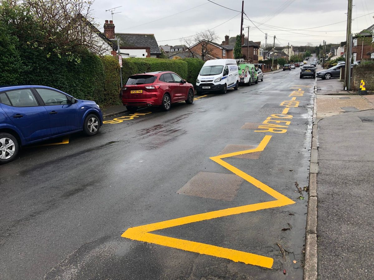 Reform council repaints road markings outside school which closed in 2016