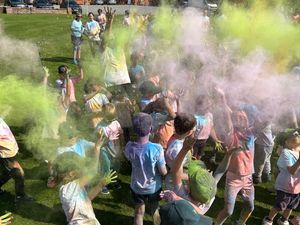 Supporting image for story: Shropshire school colour run raises more than £1,000 for local children's hospice