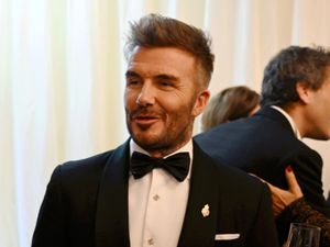 David Beckham attends a dinner with the King and Queen at Highgrove