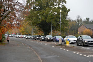Traffic building up on Cannock Road
