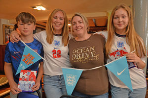 Pictured, left, Ben and Jo Quinton, Claire Bytheway and Ella Quinton from Bridgnorth