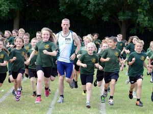 Supporting image for story: Telford teacher's marathon mission on school playing field