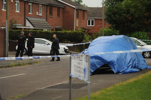 The scene following the fatal stab attack