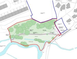 A plan for proposed new woodland recreation area, Buntingsdale Road, Market Drayton near Tern Valley Business Park.