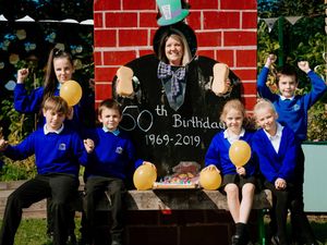 Supporting image for story: Teachers in stocks and singalongs at school's 50th birthday party
