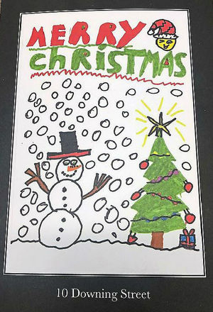 Theresa May’s card was drawn by Dexter Van Elkan, nine
