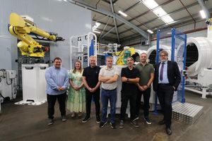 The senior team at VA Technology (from left): Finance director Dan Allen, operations director Rebecca Cooper, managing director Sean Byrne, customer support director Gareth Bonner, project director Andy Hughes, sales director James Clarkson and engineering director Lee Chamberlain