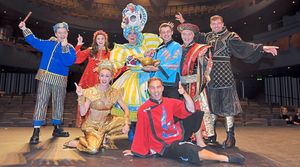 The cast for Aladdin at Theatre Severn