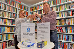 Carrie and Tim Morris, owners of Booka Bookshop in Oswestry