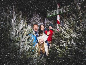 Family enjoys exploring the North Pole Adventure