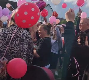 Jade Simkiss at the balloon release