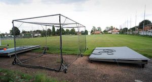 The cricket pitch at Wednesbury Sports Union