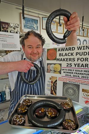 Martin Thomas Butchers are well regarded for their black pudding