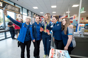 Joanna with members of the new Aldi team