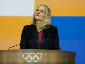 Kirsty Coventry addresses the IOC Session after being elected the organisation's next president