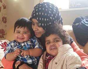 Telford mother of two Monira Khanom with her children Ifam Ali and Aleena Ali 