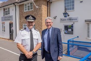 Craig Guildford with Simon Foster at Sutton Coldfield’s revamped police station 