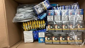 Some of the illegal goods seized from the East Staffordshire premises.