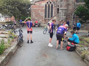 Cyclists visited churches across Shropshire. Picture: Keith Atkey 