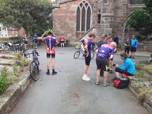 Supporting image for story: Church and bicycle bells ring out across Shropshire as group makes special visit to region
