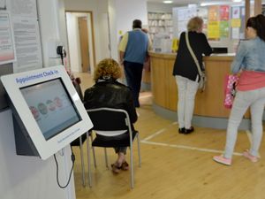 Patients in the waiting room at the Temple Fortune Health Centre GP Practice near Golders Green