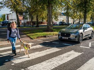 Supporting image for story: Jaguar develops new alert system for all-electric I-Pace to protect blind pedestrians