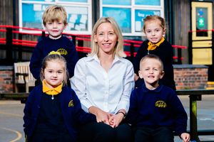  Angela Alkureishi with pupils  