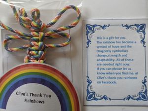 Supporting image for story: Crafty Market Drayton veteran Clive raises more than £1,200 for NHS by making rainbow gifts