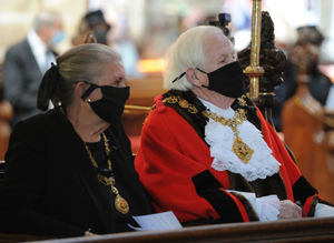 The mayor of Stafford Gareth Jones was one of the local dignitaries in attendance at the service