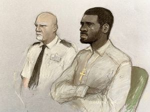 Court artist sketch of Yostin Andres Mosquera