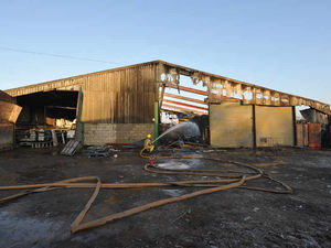 Supporting image for story: Fire crews battle Staffordshire barn blaze