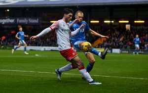 Jack Earing battles with Ryan Croasdale