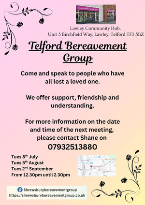 Details of the new Telford Bereavement Group