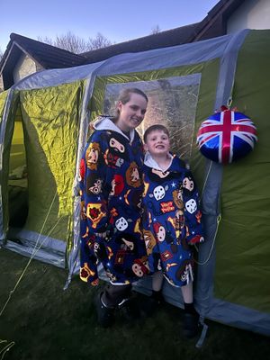 Staff camp outdoors for the Great Tommy Sleep Out