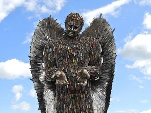 Supporting image for story: Finishing touches made to Shropshire's Knife Angel