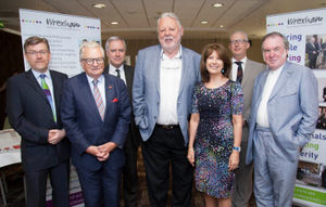 Terry Waite speaking to the Wrexham business community