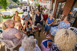 Staff, friends and family enjoying the celebrations